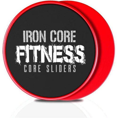 Iron Core Fitness 2 x Dual Sided Gliding Discs Core Sliders Ultimate Core Ab Fitness Trainer. Gym, Home Abdominal & Total Body Workout Equipment for use on All Surfaces.