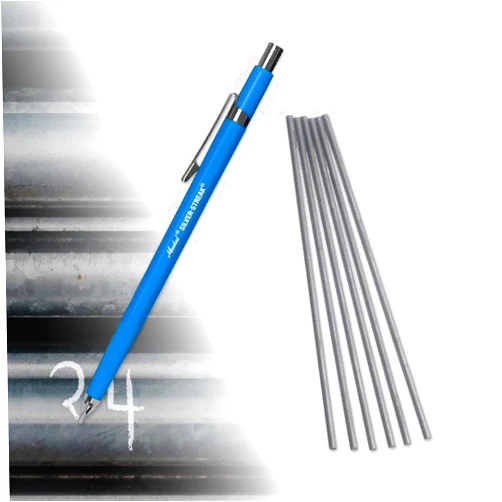 HOT MAX TORCHES Hot Max 27016 Markal Silver-Streak Round Metal Marker with 6 Refills