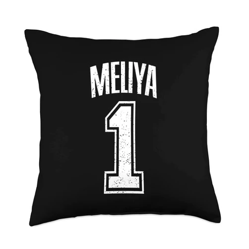 Meliya Support Accessories & Fan Gifts Men Women Meliya Supporter Number 1 Biggest Fan Throw Pillow, 18x18, Multicolor