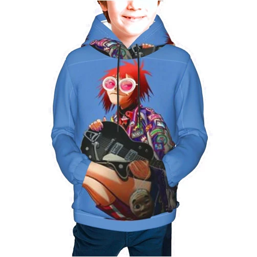Ejrjndf Gori-Llaz Girls Fashion 3d Print Cute Cartoon Graphic Sweatshirts Long Sleeve Pullover Hoodies
