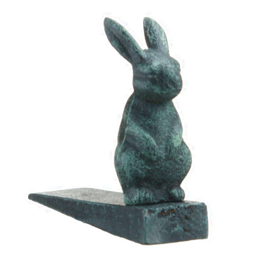 Upper Deck Verde Cast Iron Rabbit ~ Bunny Door Wedge
