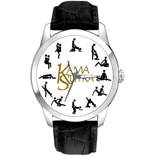 Discountzworld The Kamasutra - Amusing Sexual Positions Collage Art Collectible Graphic Art Solid Brass Wrist Watch