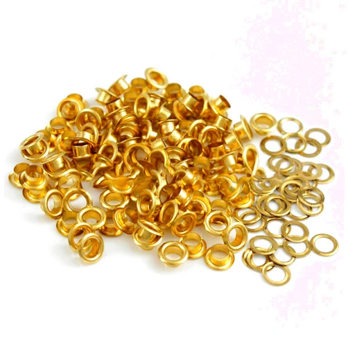 HarParBar 50 Sets Gold Grommet Kit 14mm Metal Eyelets Grommets with Washers for Leather Clothing Shoes Belt Bag DIY Project