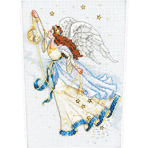 Dimensions Needlecrafts 6711 Counted Cross Stitch, Twilight Angel , Gold, By the yard