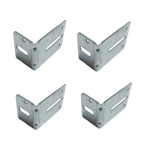 Wulankd 4 Pack Track Jamb Bracket J6 -Heavy Duty 12 Gauge Steel, Garage Door Track Bracket Size 06, Garage Door Parts, Polished Zinc Closet Door Jamb Bracket