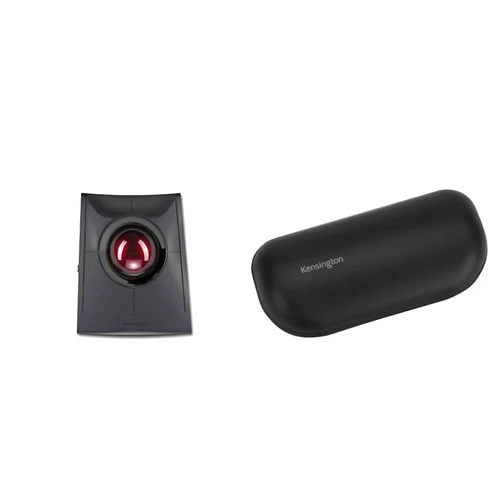 Kensington SlimBlade Pro Wireless Trackball & ErgoSoft Mouse Wrist Rest Bundle (K72080WW, K52802WW)