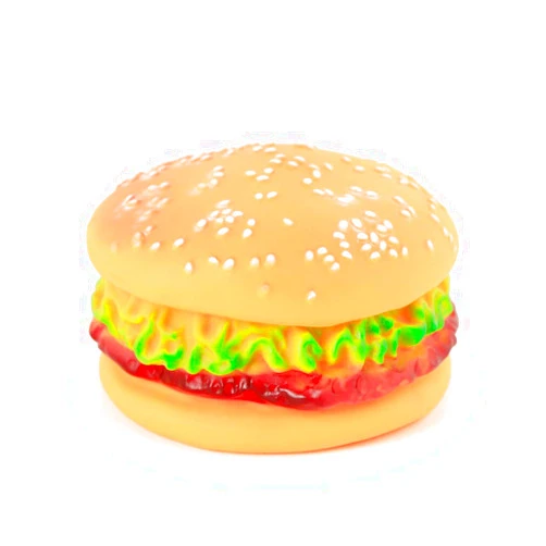 Dreamxue NTRR Bite-Resistant Dog Toys Squeaky Chewing Toys Tooth Cleaning Dog Supplies, Golden Retriever Teddy Pets, etc., Dog Training, Sofa Damage Prevention, Hamburger Pet Toys