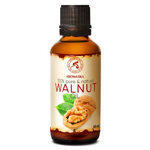 AROMATIKA trust the power of nature AROMATIKA Walnut Oil 1.7 Fl Oz (50ml) - Juglans Regia Seed Oil - USA - 100% Pure & Natural - Intensive for Face Care - Body - Hair - Skin - Nails - Hands - Good w/Essential Oil