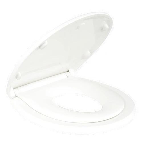 Bath Royale Potty Training Seat - Soft Close, Kingsport BR720-00, Round White, Adult & Child Combo