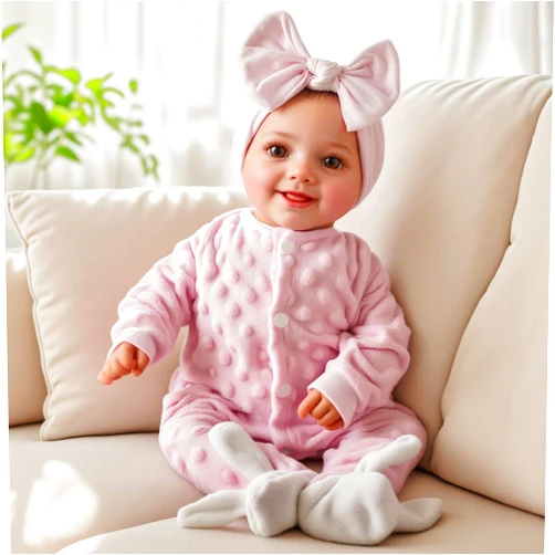 BABESIDE Reborn Baby Dolls Sunny - 17Inch Cute Soft Vinyl Realistic Baby Doll Poseable Smiling Real Life Baby Dolls with Complete Accessories for 3+ Years Old Gifts