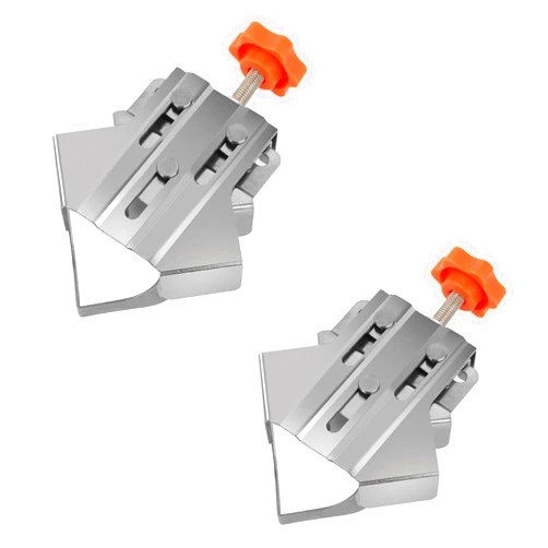 SOPHREPT Right Corner Clamps for Woodworking, Pack of 2, Stainless Steel Right Angle Clamp, Durable 90 Degree Clamp for Woodworking, Efforteless Adjusting Wood Clamps