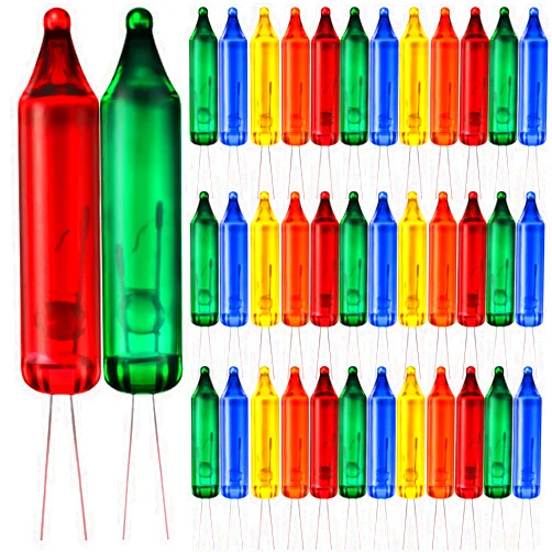 Mudder 200 Count 2.5V Christmas 50/100/150/200 Count Mini Incandescent Wire String Lights Replacement Bulbs Indoor/Outdoor Christmas Lights Decorations for Home Xmas Tree (Multicolor)