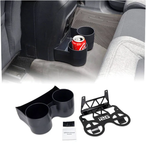 IAG Performance IAG Removable Rear Dual Cup Holder - Made in USA for Ford Bronco 2021+ 2/4 Door (NOT Sport), Easy Installation for Back seat