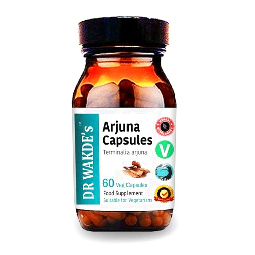 DR WAKDE’S Natural Health Care, London DR WAKDE'S Arjuna Capsules (Terminalia arjuna) | 60 Veg Caps | Ayurvedic Supplement | Vegan | 100% Herbal | Quantity Discounts | Same Day Dispatch