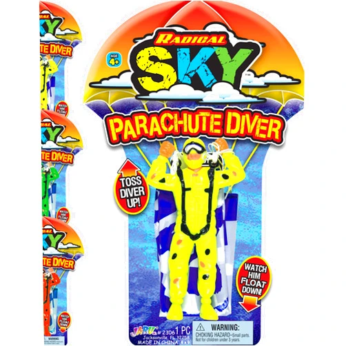 JA-RU Parachute Action Figure Toys (1 Toy Assorted Color) Flying Glider Army Men for Kids. Outdoor Summer Yard Games & Activities. Party Favors Stocking Stuffers. 2306-1s