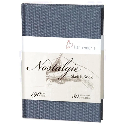 Hahnemühle Nostalgie Sketch Book 190g/m², Drawing Notebook, A5, Portrait, 40 fls
