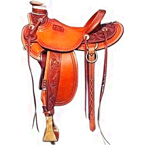 Generic Horse Saddlery IMPEX. Youth Child Wade Tree A Fork Premium Western Leather Roping Ranch Work Bucking Rolls are Attached Pony Kids Miniature Horse Saddle, Size 10