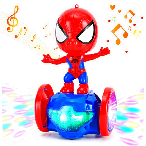 BMESSE Toys for 4-6 Boys, Robot Dancing Toys for Toddlers 3-5, Spin Interactive Toy Car with Colorful Lights & Music, Christmas Birthday Gifts Toys for 3 4 5 6 7 8 Years Old Kids (Red)