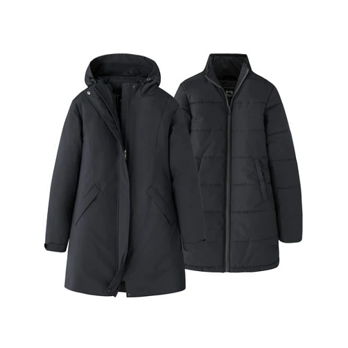 Ampake Women's Winter 3 in 1 Parka Coat Warm Puffer Liner Jacket with Detachable Hood