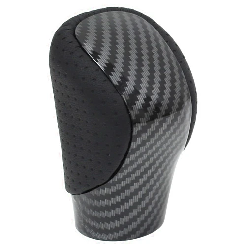 MOTOKU Punched Black Leather Carbon Fiber Pattern Gear Shift Knob Shifter for Lexus is NX RC F RC350 GS200t RC200t ES300h ES350 GS450h GS350 RC300 IS300 GS300 NX300 RX350L RX450hL GX460 2014-2022