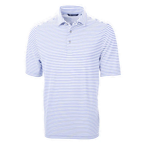 Cutter & Buck Short Sleeve Virtue Eco Pique Stripe Recycled Mens Big and Tall Polo