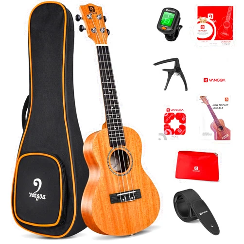Vangoa Concert Ukulele Beginner Mahogany 23 Inch Adult Beginner Ukelele with Complete Kit Hawaiian Ukulele for Kids Acoustic Professional Ukelele 23'' Adult Beginner