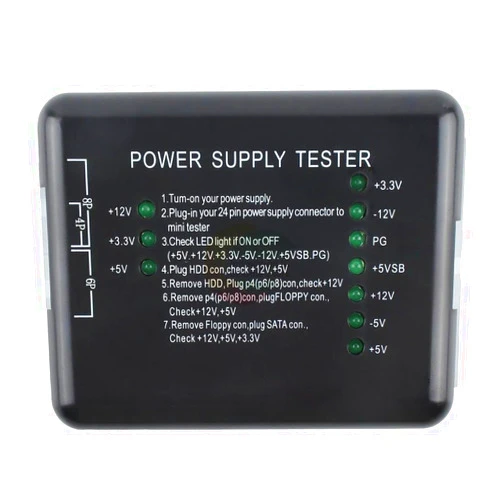 HUNGARIEL New 2024 Computer Power Supply Tester ATX Power Supply Diagnostic Instrument Computer Case Power Supply Tester Accessories