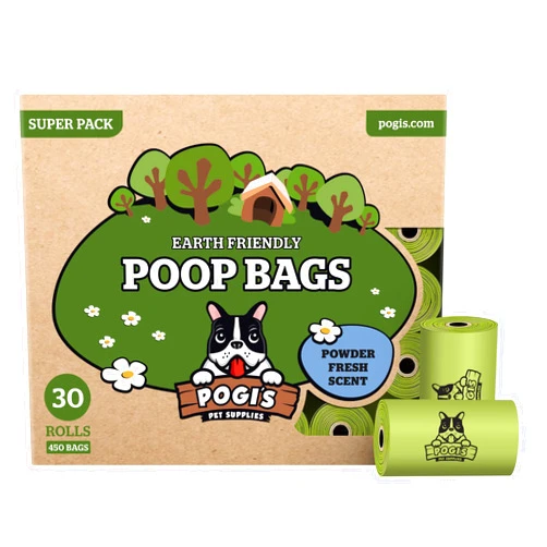 Pogi's Pet Supplies Pogi’s Dog Poop Bags - 30 Rolls (450 Doggie Poop Bags) - Leak-Proof Dog Waste Bags - Scented, Ultra Thick, Extra Large Poop Bags for Dogs