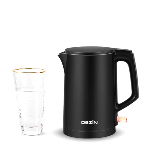Dezin Electric Kettle, 0.8L Portable Travel Kettle with Double Wall Construction, 304 Stainless Steel Electric Tea Kettle for Business Trip, Small Electric Kettle with Auto Shut-Off (Without Cup)