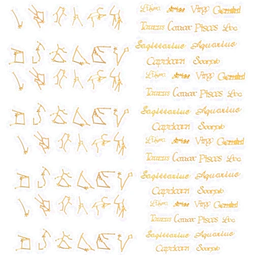 HomeSoGood 96pcs Zodiac Sign Resin Fillers, 12 Constellation Word Charm Pendant, 2 Style Alloy Epoxy Resin Supplies Filling Accessories for Jewelry Making Resin Mould Nail
