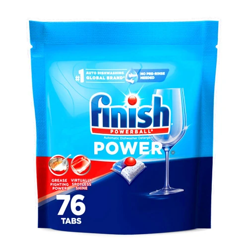 Finish Power Dishwasher Pods, No Pre-Rinse Dishwasher Detergent Soap For Deep Clean & Shine with Degreasing Power, 76 Count