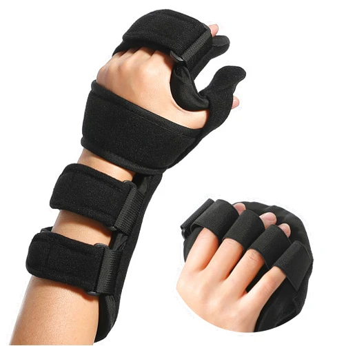 Fanwer Resting Hand Splint with Finger Separators - Hand Brace for Finger Contractures - Night Immobilizer Support for Carpal Tunnel Wrist Pain - Thumb Stabilizer Strap For Correction & Comfort (Left)