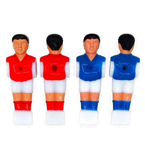 Phinacan 4Pcs Foosball Men Replacement Soccer Table Player Football Players Parts (Red+Blue)