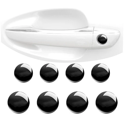 Zmoso 8 PCS Car Door Lock Screw Cover, Anti-Blocking Cars Door Lock Screw Protector Stickers, Keyhole Decoration Automotive Accessories for Truck, SUV, Van (Black)