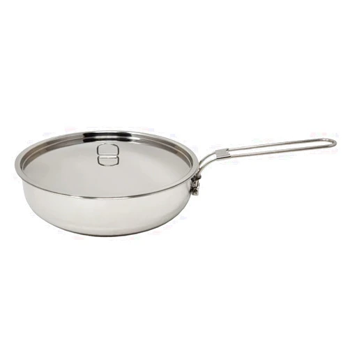 The Pathfinder School Stainless Steel Folding Skillet and Lid