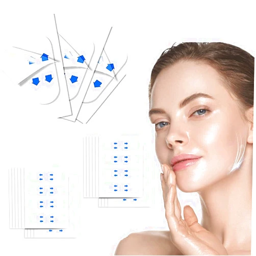 MMZZ Instant Face Lift Stickers, Blessinova Invisible Face Lifter Tape, Wrinkle Removal Lift Sticker for Jaw Face Neck, Lift Double Chin & Tighten Skin (100PCS)
