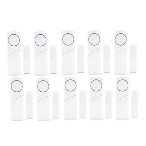 Price Xes Home Security Alarm System DIY Kit - Magnetic Sensor - Guardian Protector - Window Glass Vibration Security Burglar Alarm for Homes, Cars, Sheds, Caravans, Motorhomes - Price Xes (Set of 10)
