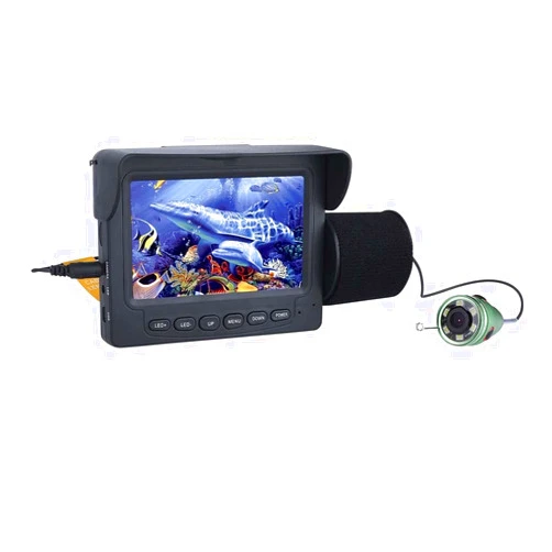 Lifyn2 Fishfinder Video Fish Finder 4.3 Inch LCD Monitor 1000TVL Underwater Fishing Camera Kit White Lights for Winter Ice Lake Sea Fishing