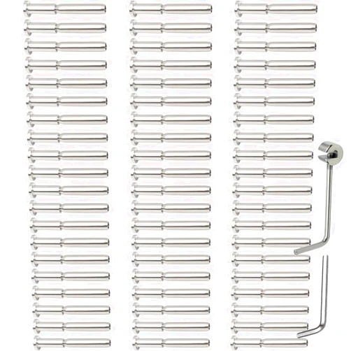 Challcrea 60Pcs 3/16 Cable Railing Hardware, Cable Railing Kit, Swage Tensioner for 2