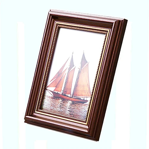 DHQDHQ Vintage Photo Picture Frames,Antique Distresssed Retro Chic Frames,Creative Desktop Photo Frame,Wash Effect Frames for Home Office Store Decoration Wedding Photo Studio,Brown-L-12inch