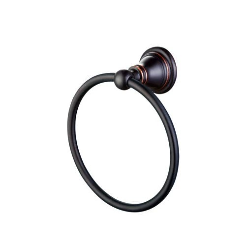 Derengge F-0801-ORB Bath Towel Ring, Bathroom Hardware Accessories Wall Mounted Towel Holder for Bathroom,Oil Rubbed Bronze Finished