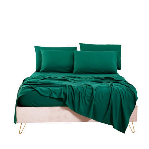 Bedlifes Queen Sheet Set- Cooling Sheets-Ultra Soft-Silky-Breathable-Deep Pocket- 1800 Series Bedding Set Microfiber- Green Bed Sheets Queen Size 4 Pieces