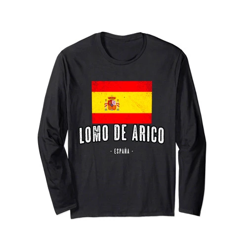 Lomo de Arico España - Mercancía y Souvenirs Lomo de Arico Spain | ES Flag, City - Bandera Ropa - Long Sleeve T-Shirt