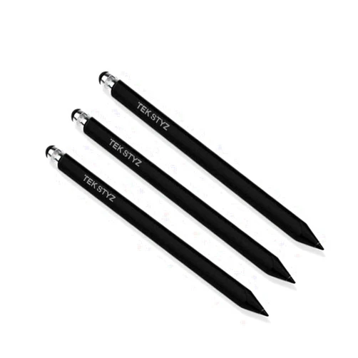 Tek Styz Pro Stylus Capacitive Pen Upgraded Works for NEC N-01D Medias PP with Custom High Precision Touch Full Size 3 Pack! (Black)