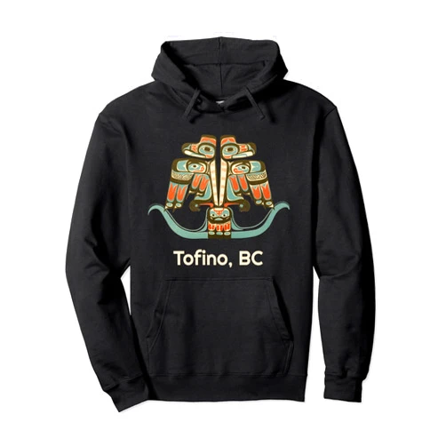 Tofino Birder BC Canada Native Thunderbird Tofino British Columbia Thunderbird Birdwatching Pullover Hoodie