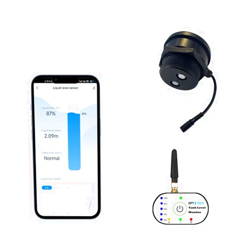 EPTTECH Smart TLC2206P Remote Detector Display Screen Tuya Smart Life Mobile APP Liquid Water Oil Fuel Level Tank Monitor Sensor Controller Intelligent Alarm Outdoor Indicator Waterproof IP67