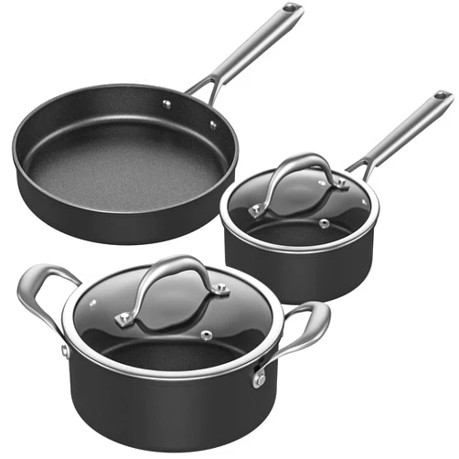 Wodillo Pots and Pans set Nonstick, Cookware Sets, 5 PCS Induction Kitchen Cookware Set, Non Stick Cooking Set w/Frying Pans & Saucepans, Dishwasher Safe, Oven Safe to 420°F