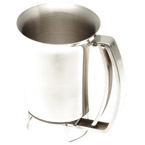 Handy Gourmet Pancake Batter Dispenser- Gourmet Stainless-Steel Pourer- Perfect for Baking Cupcakes, Waffles, Cakes, and Muffins- No Drip Dispenser by Chef Buddy