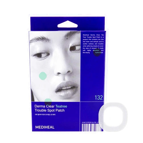 Mediheal Derma Clear Teatree Treatment Spot Patch (132 Counts) - Acne Relief, Oil and Moisture Balance with Teatree & Salicylic Acid