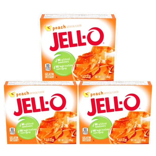 Jell-O Peach Jell-O Gelatin Dessert 3-oz box (Set of 3)
